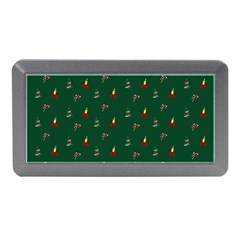 Christmas Background Green Pattern Memory Card Reader (mini)