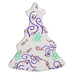 Background Pattern Wallpaper Fish Ornament (christmas Tree) 