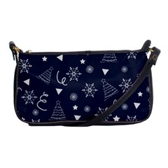 Tree Christmas Xmas Snow Shoulder Clutch Bag