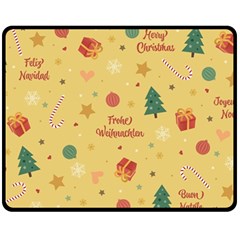 Christmas Treecandy Cane Snowflake Fleece Blanket (medium) 