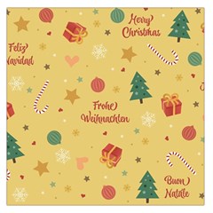 Christmas Treecandy Cane Snowflake Square Satin Scarf (36  X 36 )