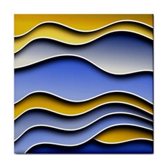 Background Abstract Wave Colorful Face Towel