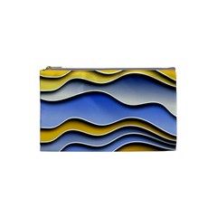 Background Abstract Wave Colorful Cosmetic Bag (small)