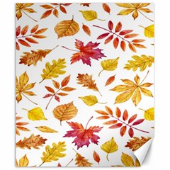 Watercolor-autumn-leaves-pattern-vector Canvas 20  X 24  by nateshop