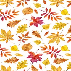 Watercolor-autumn-leaves-pattern-vector Play Mat (rectangle) by nateshop