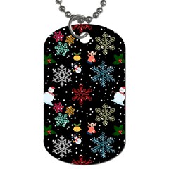 Christmas Thanksgiving Pattern Dog Tag (two Sides) by Ravend