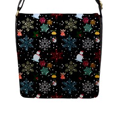 Christmas Thanksgiving Pattern Flap Closure Messenger Bag (l)