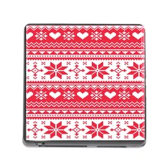 Nordic-seamless-knitted-christmas-pattern-vector Memory Card Reader (square 5 Slot) by nateshop