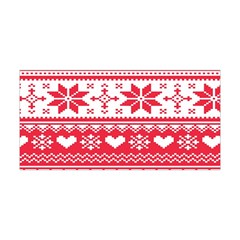 Nordic-seamless-knitted-christmas-pattern-vector Yoga Headband by nateshop