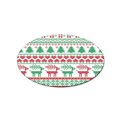 Scandinavian-nordic-christmas-seamless-pattern-vector Sticker Oval (100 pack)