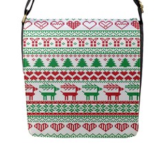 Scandinavian-nordic-christmas-seamless-pattern-vector Flap Closure Messenger Bag (L)