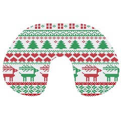 Scandinavian-nordic-christmas-seamless-pattern-vector Travel Neck Pillow