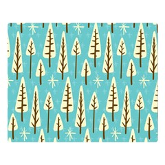Vector-white-cartoon-trees-pattern Double Sided Flano Blanket (large) 