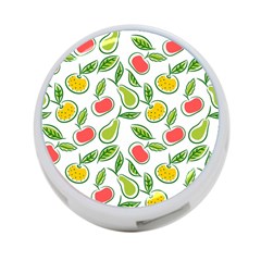 Fruit Fruits Food Illustration Background Pattern 4-port Usb Hub (one Side)