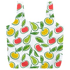 Fruit Fruits Food Illustration Background Pattern Full Print Recycle Bag (xl) by Ravend