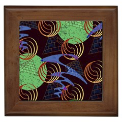 Pyramid Sphere Colorful Background Framed Tile