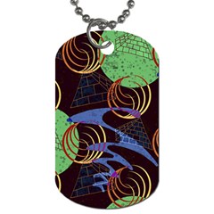 Pyramid Sphere Colorful Background Dog Tag (two Sides)