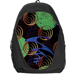 Pyramid Sphere Colorful Background Backpack Bag by Ravend