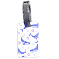 Whale Fish Sea Pattern Mammal Ocean Luggage Tag (two Sides)