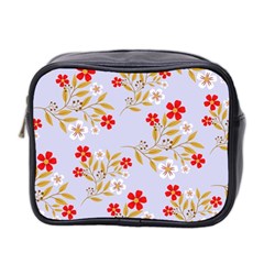 Nature Illustration Pattern Flower Floral Mini Toiletries Bag (two Sides) by Ravend