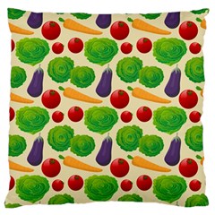 Food Illustration Pattern Texture Large Flano Cushion Case (two Sides)