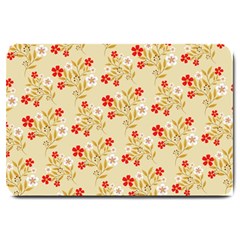 Illustration Pattern Flower Floral Large Doormat by Ravend