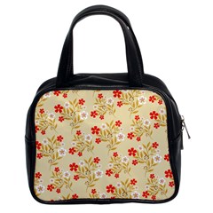 Illustration Pattern Flower Floral Classic Handbag (two Sides)