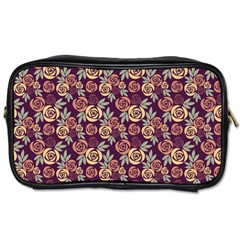 Illustration Flower Floral Nature Pattern Background Toiletries Bag (two Sides)