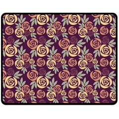 Illustration Flower Floral Nature Pattern Background Double Sided Fleece Blanket (medium) 