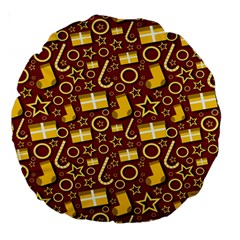 Pattern Paper Fabric Wrapping Large 18  Premium Round Cushions