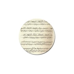 Music Beige Vintage Paper Background Design Golf Ball Marker