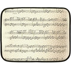 Music Beige Vintage Paper Background Design Fleece Blanket (mini) by Ravend