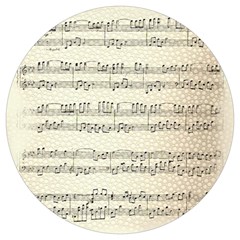 Music Beige Vintage Paper Background Design Round Trivet