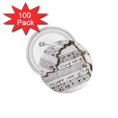 Music Notes Note Music Melody Sound Pattern 1 75  Buttons (100 Pack) 