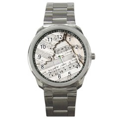 Music Notes Note Music Melody Sound Pattern Sport Metal Watch