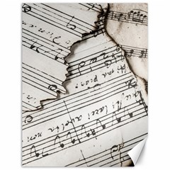 Music Notes Note Music Melody Sound Pattern Canvas 12  X 16  by Ravend