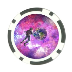 Astronaut Earth Space Planet Fantasy Poker Chip Card Guard