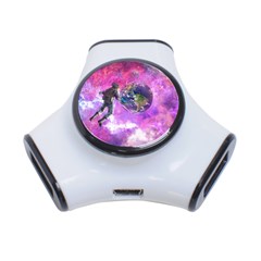 Astronaut Earth Space Planet Fantasy 3-port Usb Hub