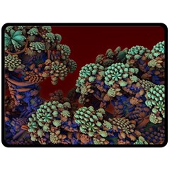 Art 3d Mandelbulb Mandelbrot Fractal Graphic Double Sided Fleece Blanket (large)  by danenraven