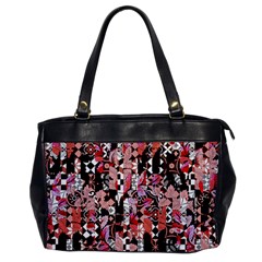 Flower Black Oversize Office Handbag (one Side)