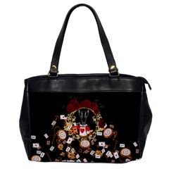 wonderland rabbit Oversize Office Handbag (One Side)