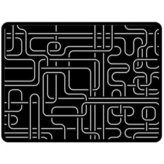 Illustration Circuit Cpu Pcb Electronic Wires Double Sided Fleece Blanket (large) 