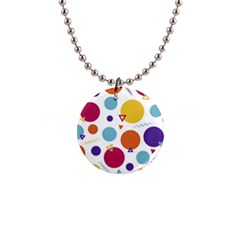 Background Polka Dot 1  Button Necklace