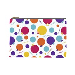 Background Polka Dot Cosmetic Bag (large)