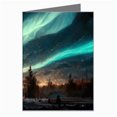 Northern Light North Sky Night Greeting Card by Ravend