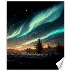 Northern Light North Sky Night Canvas 8  X 10  by Ravend