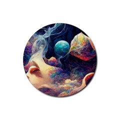 Quantum Physics Dreaming Lucid Rubber Coaster (round)