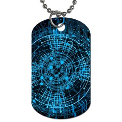 Network Circuit Board Trace Dog Tag (one Side)