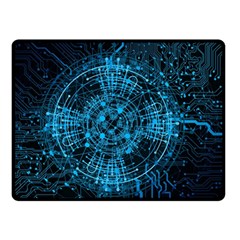 Network Circuit Board Trace Double Sided Fleece Blanket (small) 