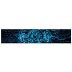 Network Circuit Board Trace Small Flano Scarf by Ravend